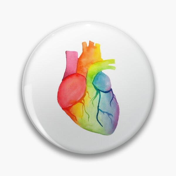 Item preview, Watercolor Rainbow Heart (white) designed and sold by Alane Fideler.