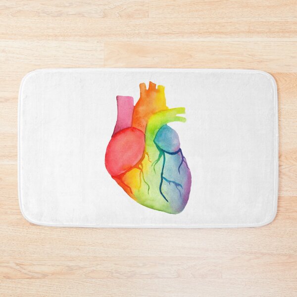 Item preview, Watercolor Rainbow Heart (white) designed and sold by Alane Fideler.