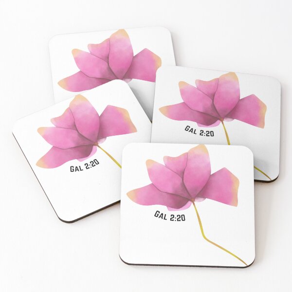 Item preview, Pink Flower Galatians 2:20 designed and sold by GeoTeasters.