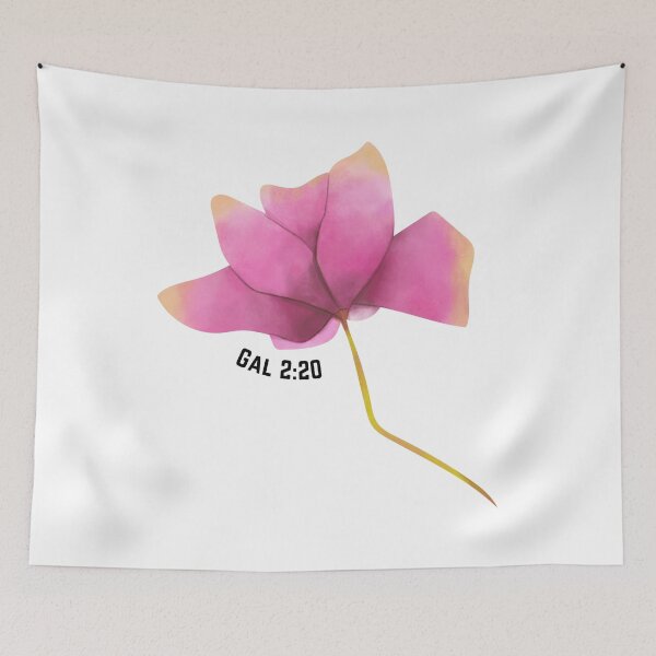 Item preview, Pink Flower Galatians 2:20 designed and sold by GeoTeasters.