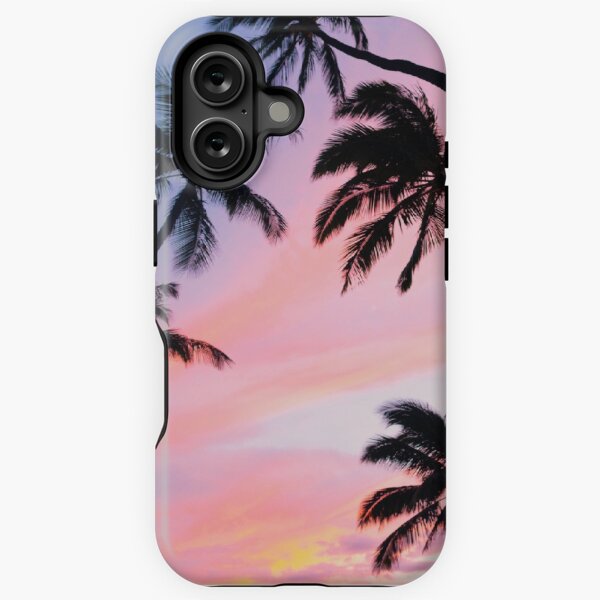 Vista previa del artículo con la obra «Palmeras con nubes rosas. Zona tropical», diseñado y vendido por TurboCrazy.