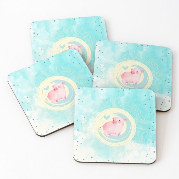 Item preview, Piggy watercolor Journal Design Europe designed and sold by LunaAndRosa.