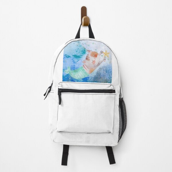Item preview, Cute watercolor cat mermaid in the sea designed and sold by missionbear.