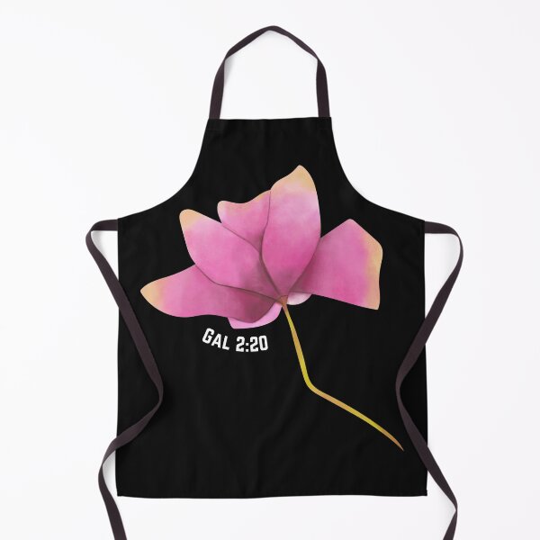 Item preview, white writing Pink Flower Galatians 2:20 designed and sold by GeoTeasters.