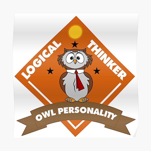 "Owl Personality" Poster for Sale by Profusion Redbubble
