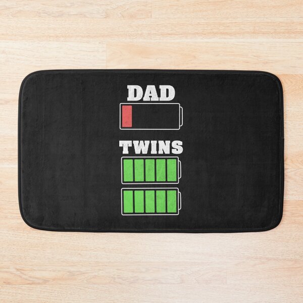 Item preview, Tired-Dad-Low-Battery-Twin-T-Shirt designed and sold by RolandMetz.