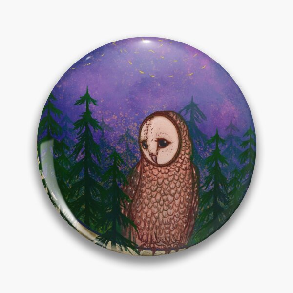 Item preview, Owl on the Moon Icon designed and sold by Salem Scribbles.