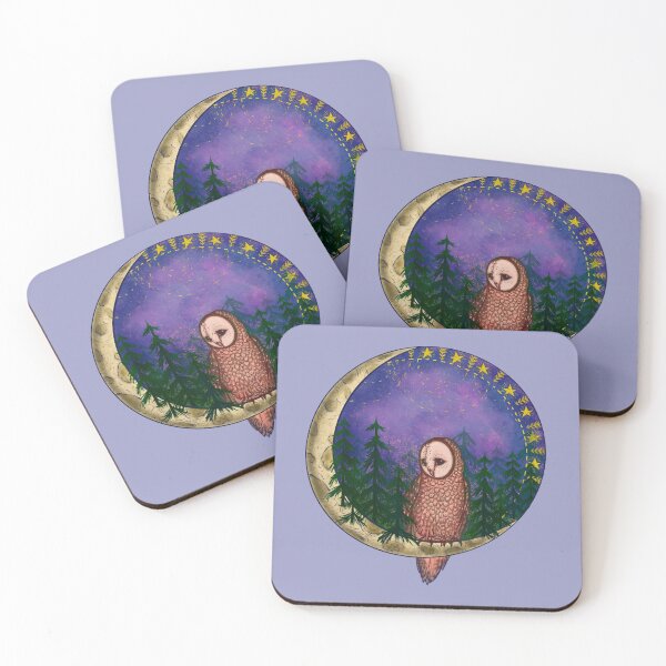 Item preview, Owl on the Moon Icon designed and sold by Salem Scribbles.