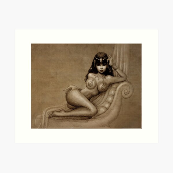 Cleopatra drawing Art Print