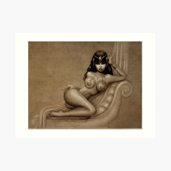Cleopatra drawing Art Print