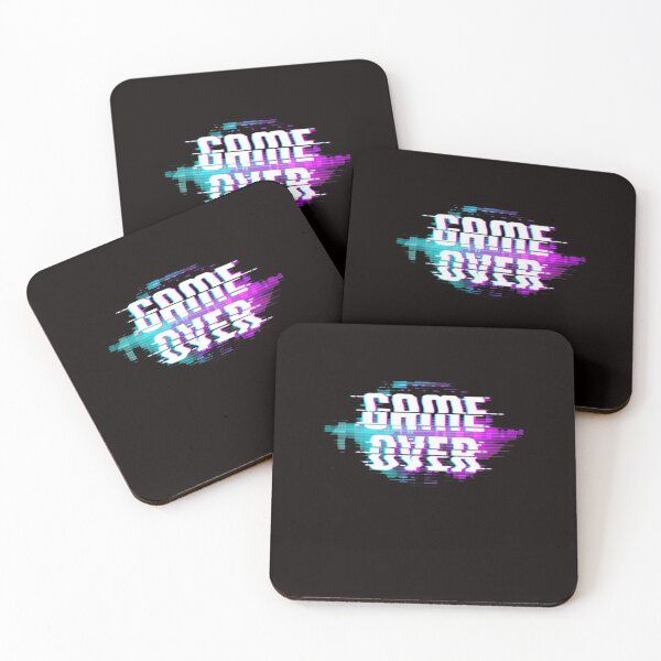Item preview, Game Over Screen Digital Glitch Style Blue and Pink designed and sold by WearWolfDesigns.