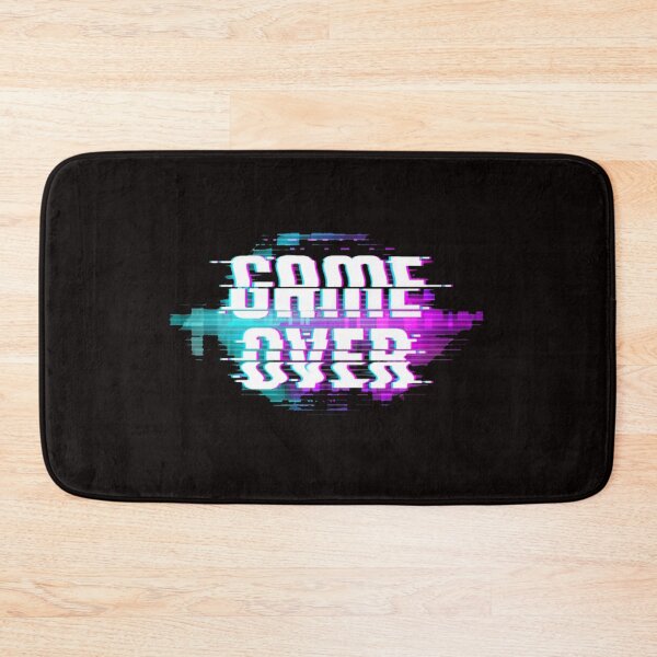 Item preview, Game Over Screen Digital Glitch Style Blue and Pink designed and sold by WearWolfDesigns.
