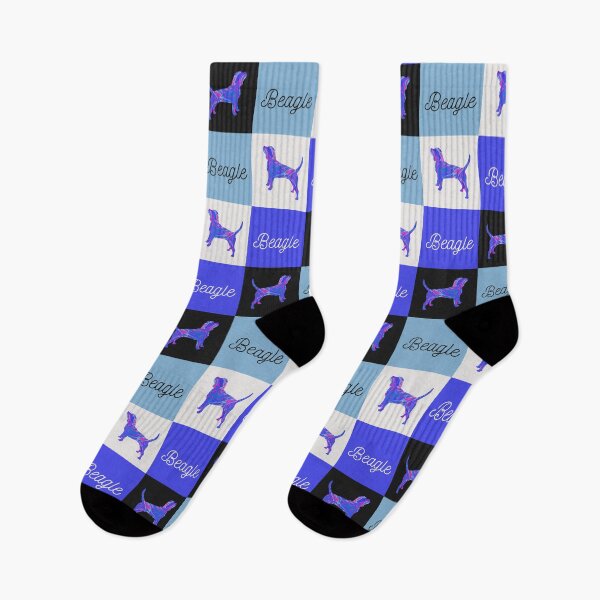 Item preview, Bubblegum Beagle Pattern in Blue designed and sold by AMSonArt.