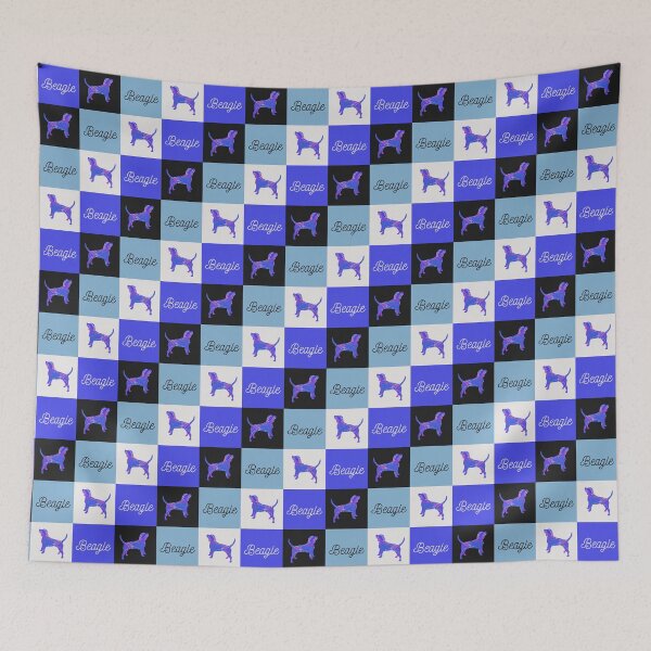 Item preview, Bubblegum Beagle Pattern in Blue designed and sold by AMSonArt.