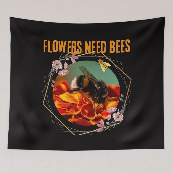Item preview, Flowers Need Bees Colorful Circle Design designed and sold by EarthArtDesigns.