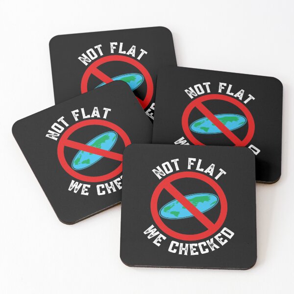 Item preview, Not Flat We Checked, funny Flat Earther designed and sold by Tee4Tech.