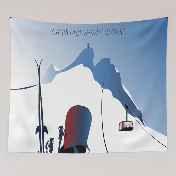 Item preview, Copie de Alps poster Chamonix Mont Blanc Aiguille du Midi designed and sold by leewarddesign.