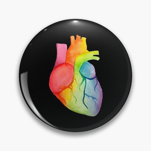 Item preview, Watercolor Rainbow Heart (dark) designed and sold by Alane Fideler.
