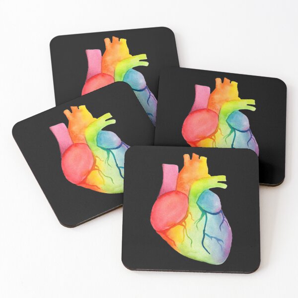 Item preview, Watercolor Rainbow Heart (dark) designed and sold by Alane Fideler.