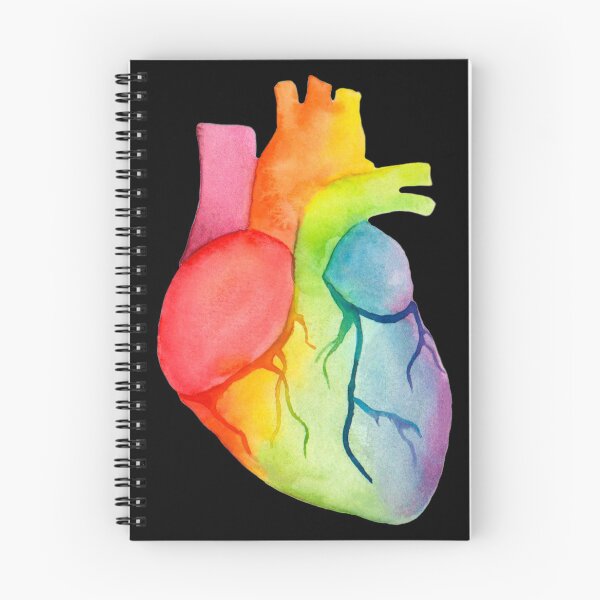 Item preview, Watercolor Rainbow Heart (dark) designed and sold by Alane Fideler.