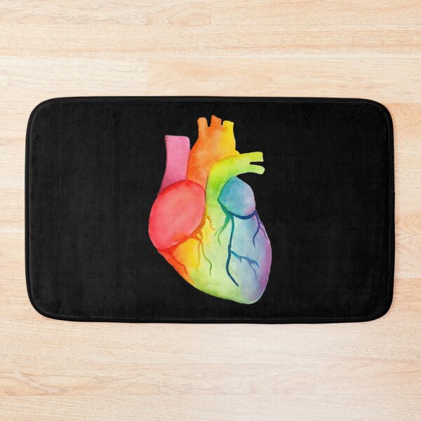 Item preview, Watercolor Rainbow Heart (dark) designed and sold by Alane Fideler.