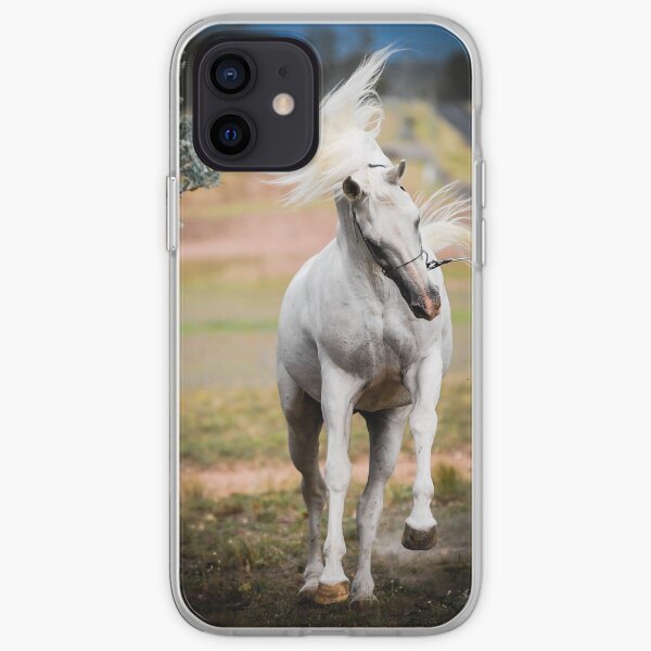 White Mane Flying iPhone Soft Case