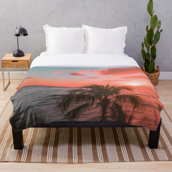 Aperçu de l'œuvre Palmiers tropicaux au coucher du soleil créée et vendue par SYNTASTIC.