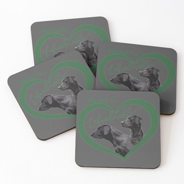 Item preview, Labradorable Black Labrador Retriever in Green Heart Design designed and sold by LifeCrush.