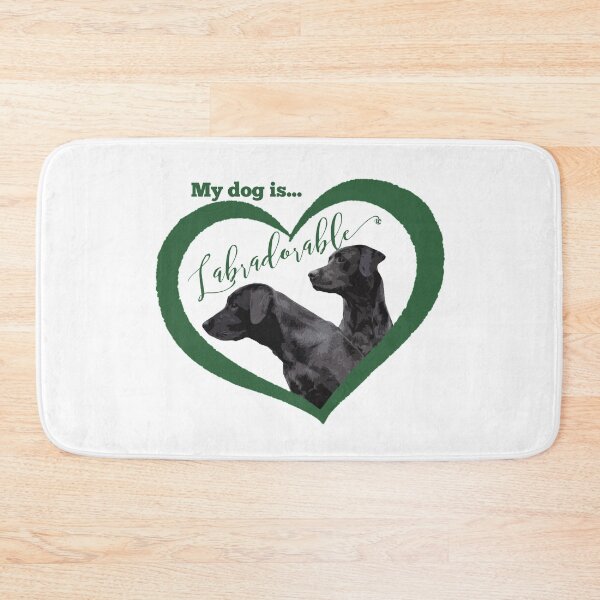 Item preview, Labradorable Black Labrador Retriever in Green Heart Design designed and sold by LifeCrush.