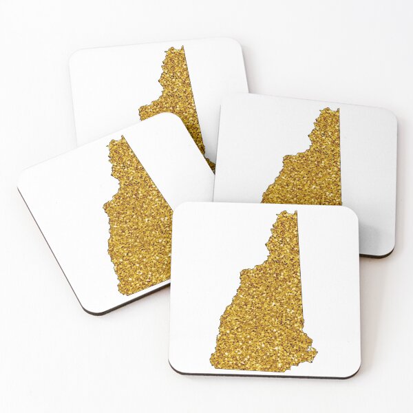 Item preview, Glittery Gold New Hampshire Design designed and sold by mdubin.