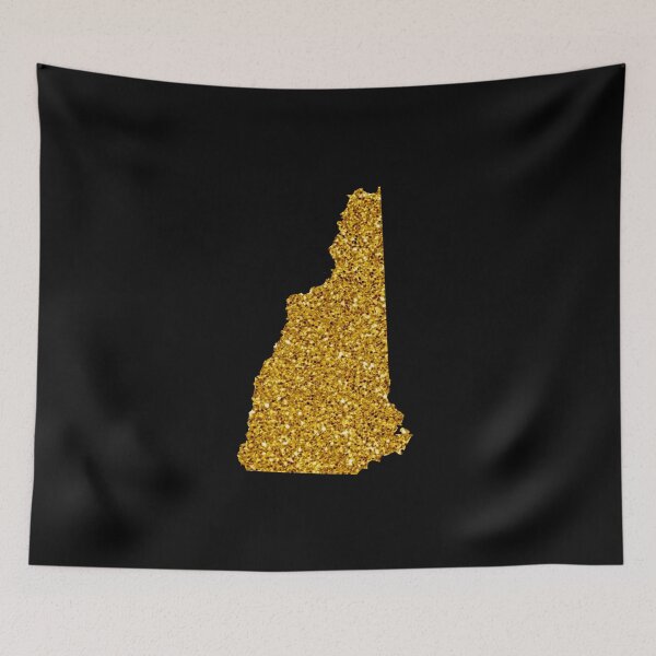 Item preview, Glittery Gold New Hampshire Design designed and sold by mdubin.