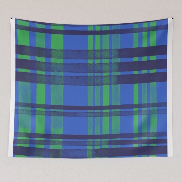 Item preview, GREEN BLUE PLAID FLANNEL  PATTERN  designed and sold by RetroPlaceee.