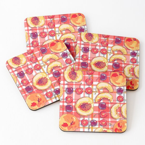Item preview, Peach & Cherry Pie Bakin’ Day Pattern | Red designed and sold by L Diane Johnson.