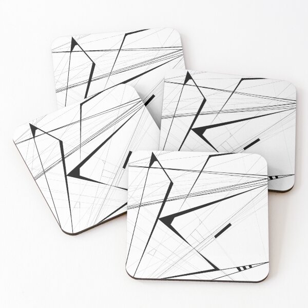 Item preview, black Abstract Geometric and perspective designed and sold by happy gift art.