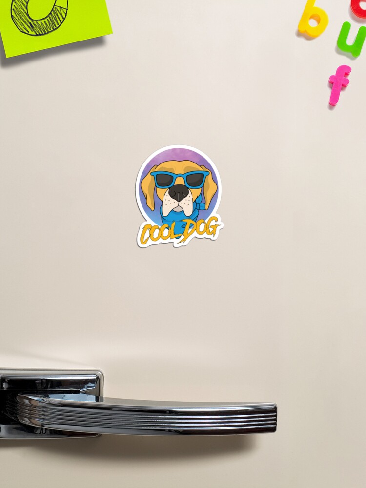 Thumbnail 1 of 3, Magnet, Cool Dog designed and sold by BadGumbo.