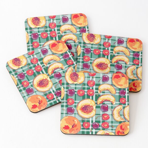 Item preview, Peach & Cherry Pie Bakin’ Day Pattern | Green designed and sold by L Diane Johnson.