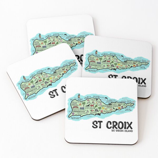 Item preview, St Croix Map Art designed and sold by fiberandgloss.