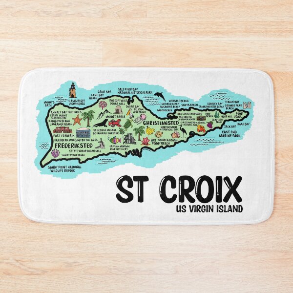 Item preview, St Croix Map Art designed and sold by fiberandgloss.