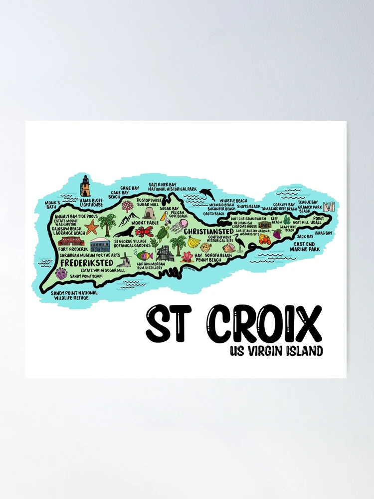 St Croix USVI Blanket St Croix Map Blanket St Croix Gift St Croix
