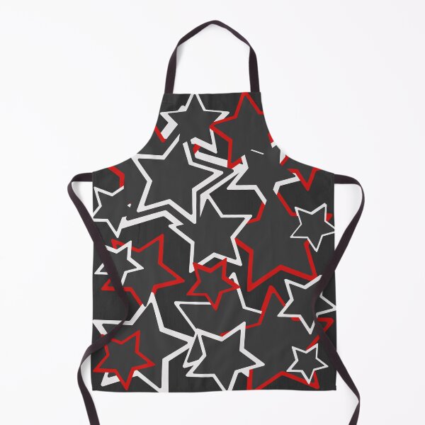 Item preview, Red and white stars pattern design with black background  designed and sold by Foziaazamkhan7.