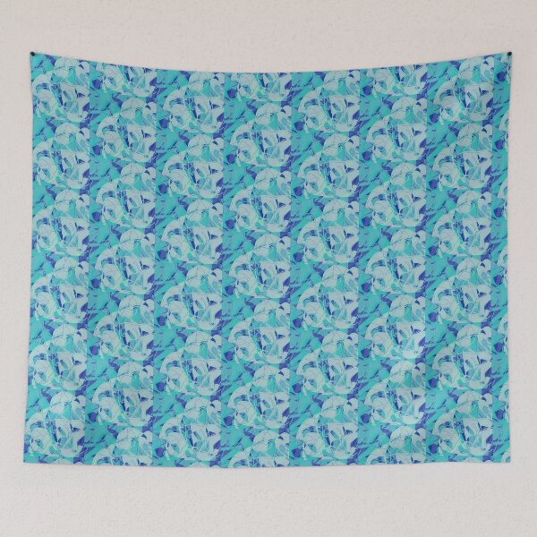 Item preview, Forest green and blue leaves designed and sold by MentaLee.