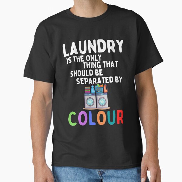 Vista previa del artículo con la obra «La ropa sucia es lo único que debe separarse por color», diseñado y vendido por MeaganMoo.