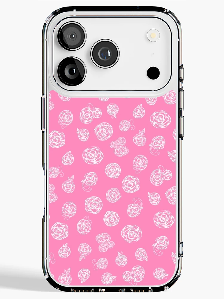 Thumbnail 1 of 5, iPhone Case, Pink Roses designed and sold by puffandstuff.