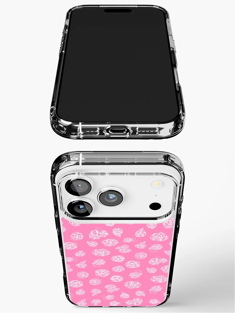 Thumbnail 3 of 5, iPhone Case, Pink Roses designed and sold by puffandstuff.