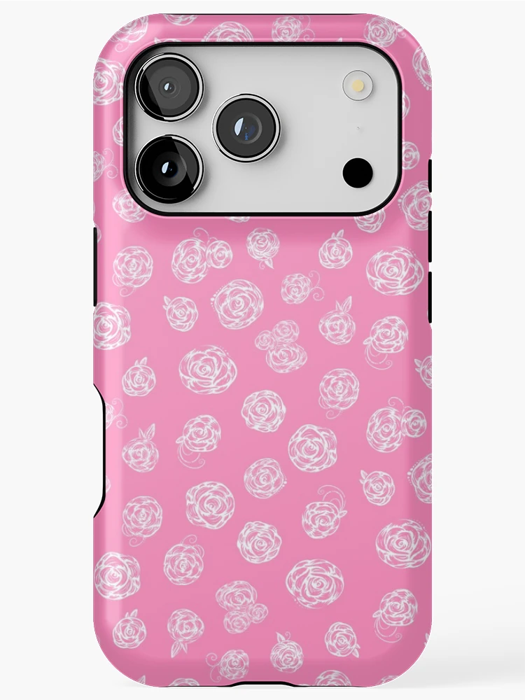 Thumbnail 1 of 4, iPhone Case, Pink Roses designed and sold by puffandstuff.