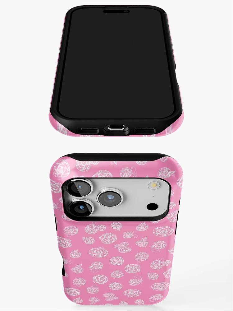Thumbnail 3 of 4, iPhone Case, Pink Roses designed and sold by puffandstuff.
