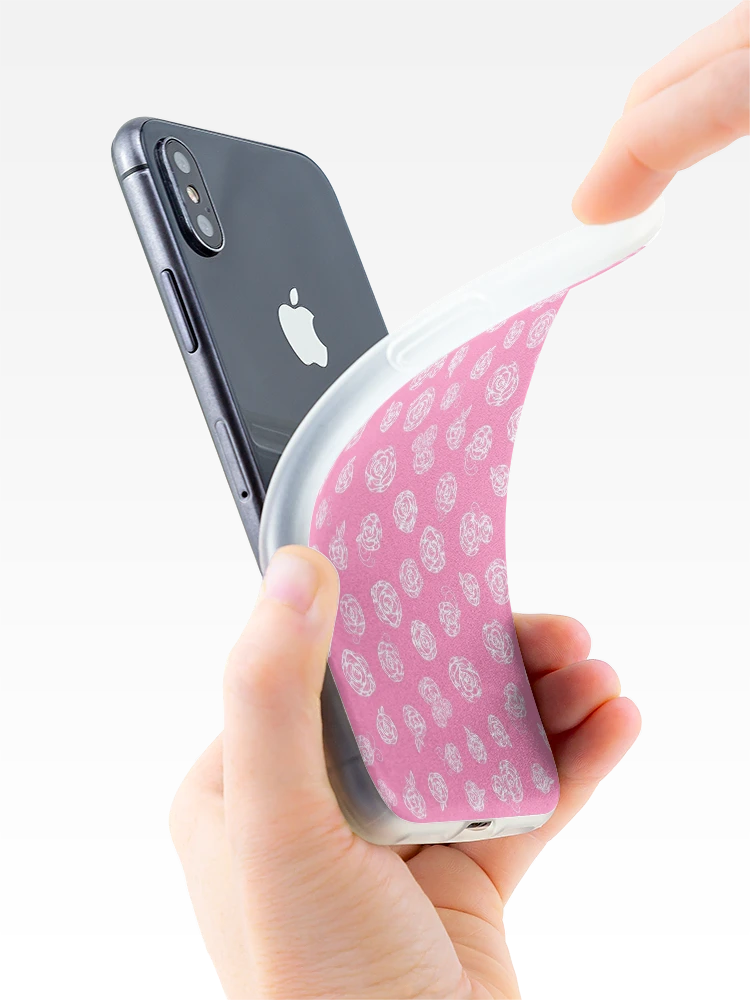 Thumbnail 4 of 5, iPhone Case, Pink Roses designed and sold by puffandstuff.
