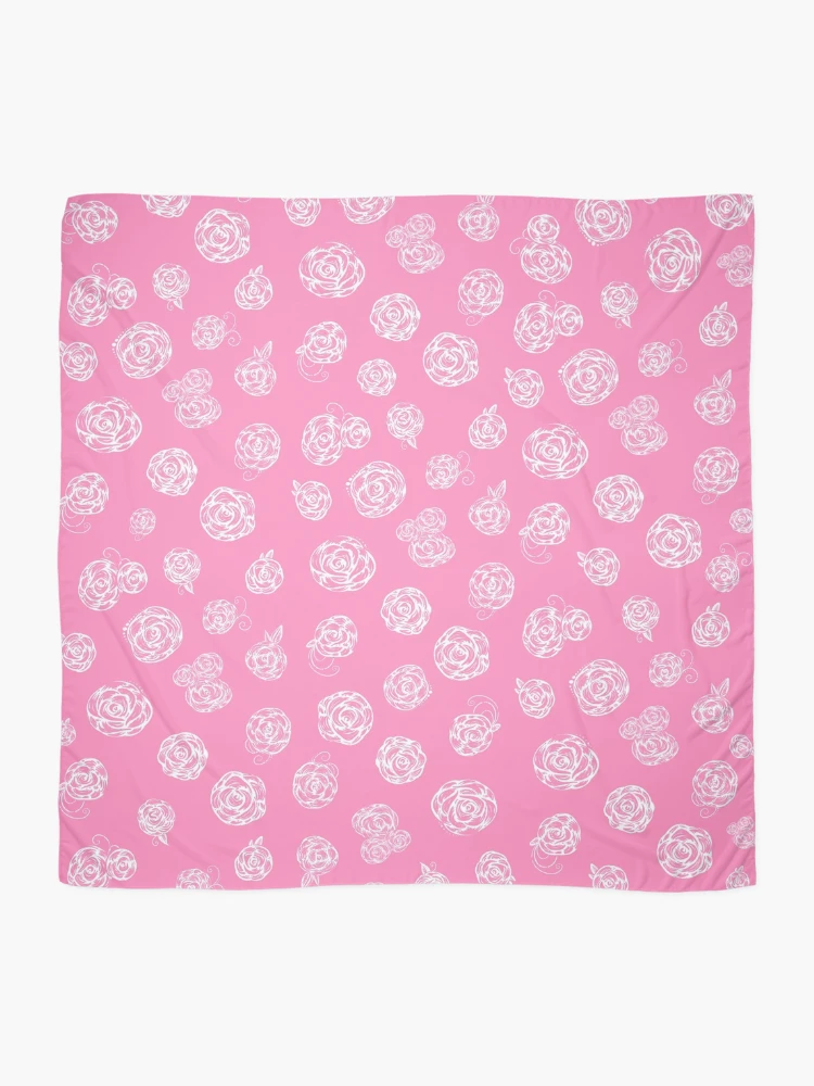 Thumbnail 2 of 3, Scarf, Pink Roses designed and sold by puffandstuff.