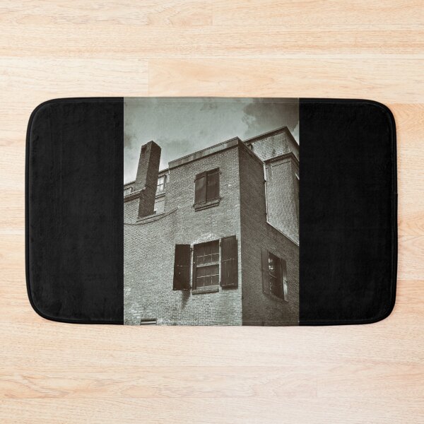 Item preview, Back of Old Brick Store Building With Chimney in Boston Massachusetts designed and sold by Stephen Orsillo.