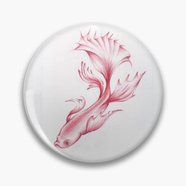 Item preview, Coral Queen - Betta Fighting Fish Drawing designed and sold by Rebecca Rees.